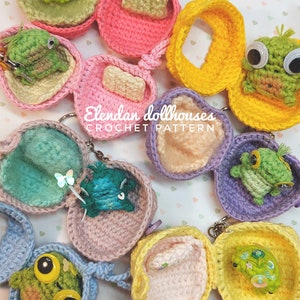 Crochet keychain, crochet pattern, amigurumi pattern, crochet frog, amigurumi frog, beginners friendly crochet