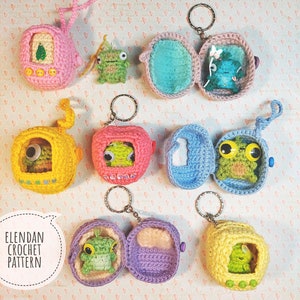 Crochet keychain, crochet pattern, amigurumi pattern, crochet frog, amigurumi frog, beginners friendly crochet