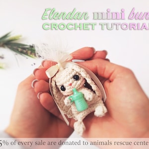 Miniature crochet bunny pattern (easter pattern,easter bunny,crochet doll,amigurumi bunny,rabbit crochet pattern,amigurumi pattern, Elendan)