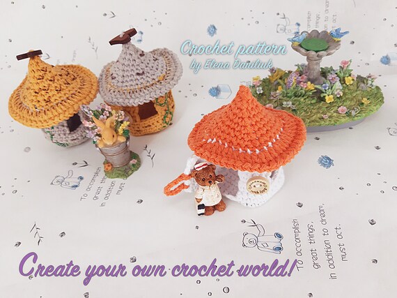 かぎ針編みのパターン - 小さなドールハウス (ミニチュアかぎ針編みの