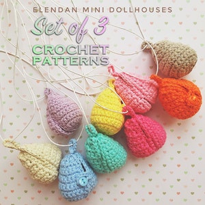 Set of 3 crochet patterns: egg pendant with bunny, baby and dinosaur easter crochet pattern, amigurumi toy pattern, crochet animal,Elendan zdjęcie 6