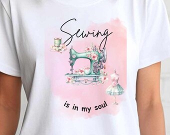 Sewing Shirt Heavy Cotton Tee Gift for Mom Day T-Shirt Gift for Quilter