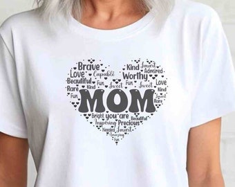 Mom Shirt Unisex Heavy Cotton Tee Gift for Mom Day T-Shirt Mama Shirt