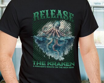 Kraken Release It Shirt T-shirt Unisex Heavy Cotton Tee, Funny Shirt