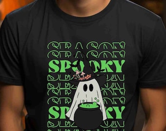 Ghost Boo Halloween Monster T-shirt Unisex Heavy Cotton Tee, Cute Ghosts Funny Shirt, Spooky Scary Funny Ghosts Tee