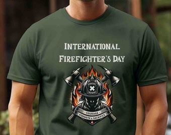 International Firefighter's Day Shirt Unisex Heavy Cotton Tee Firefighter Shirt