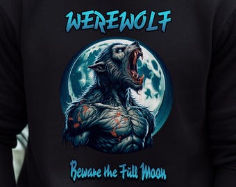 Howling Werewolf Halloween Unisex Heavy Blend™ Crewneck Sweatshirt Halloween Halloween Sweatshirt Gift for Dad