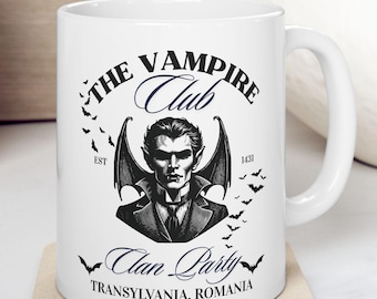 Tasse à café Vampire Club Tasse à thé chaude Tasse en céramique 11 oz Cadeau pour un ami