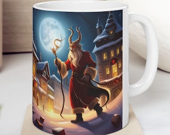 Krampus Hot Chocolate Creepy Christmas Mug 11oz Ceramic Christmas Gift Mug