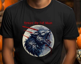 Werewolf Shirt Unisex Heavy Cotton Tee Horror Lover T-Shirt Halloween Horror Tee