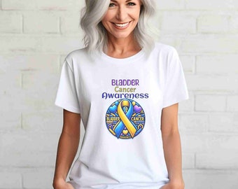 Bladder Cancer Awareness Shirt Unisex Heavy Cotton Tee Fight Cancer Shirt