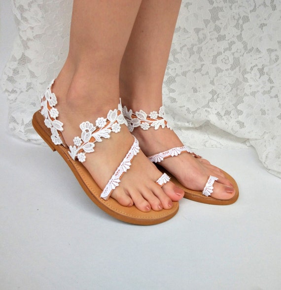 lace wedding sandals