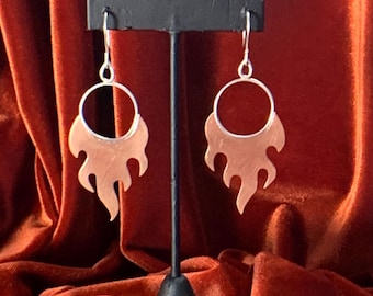 Acala Earrings: Copper and Sterling Silver