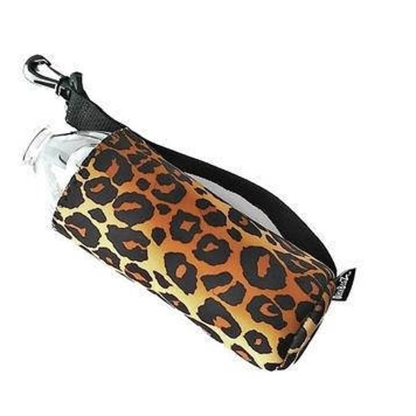 Leopard, Animal Print, Hook On Bottle Carrier, Water Bottle Cooler, 16 oz, Bottle Coolie, Coozie, Beverage Holder, Leopard Print, Fitness