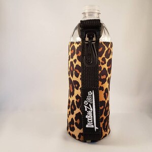 Leopard, Animal Print, Hook On Bottle Carrier, Water Bottle Cooler, 16 oz, Bottle Coolie, Coozie, Beverage Holder, Leopard Print, Fitness image 4