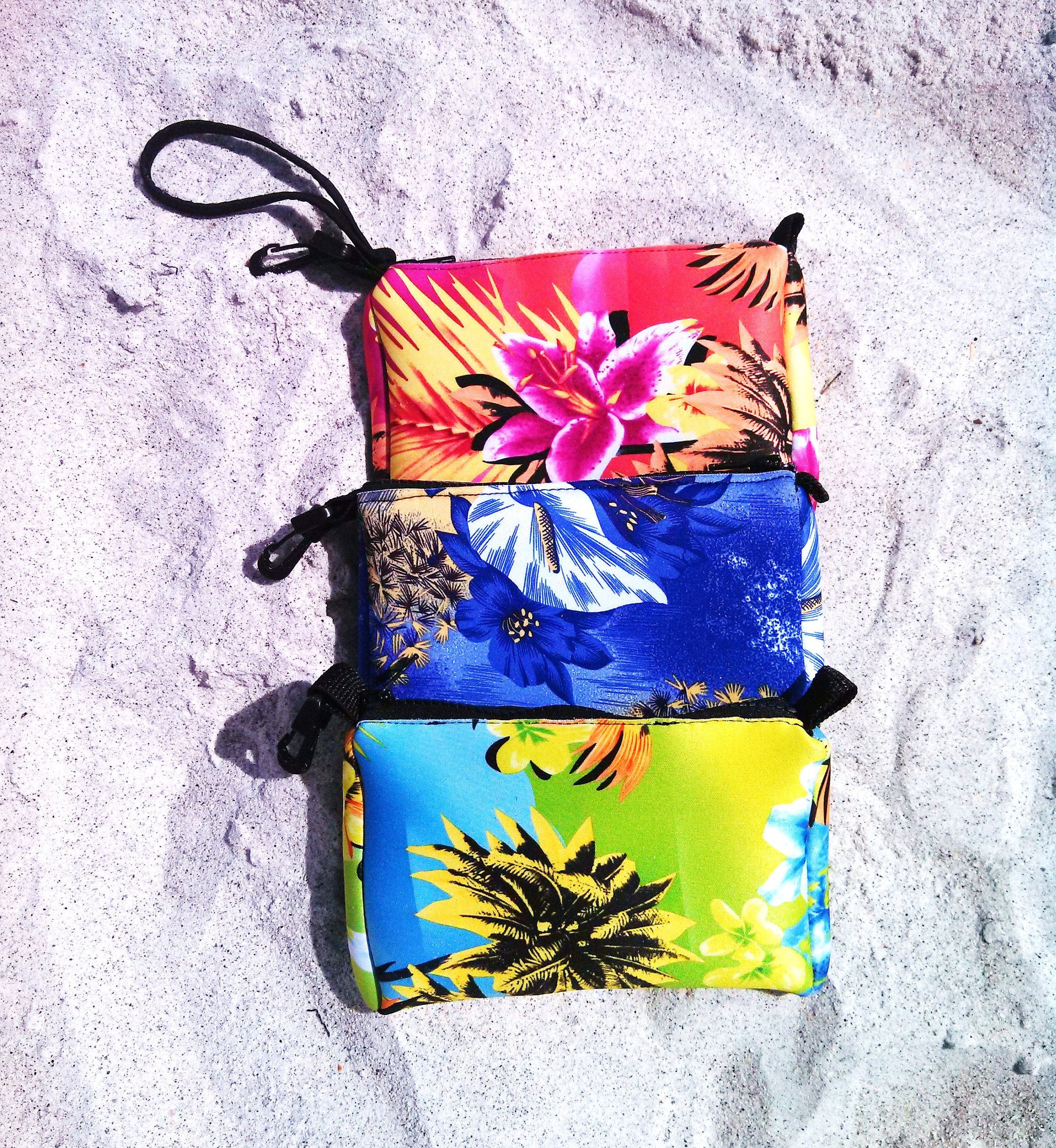 Wristlet Purse Purple Handbag Beach Surf Style Tote Etsy
