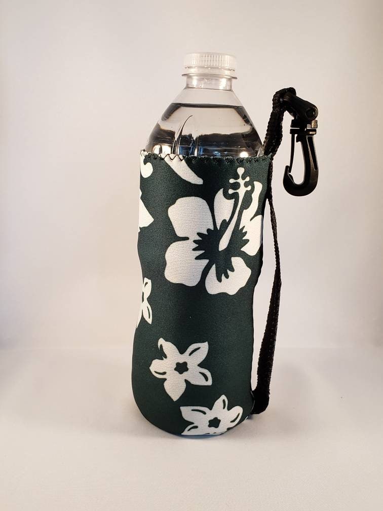 Drink Holder, Water Bottle Cooler, 16 Oz, Bottle Cozie, Hawaiian, Tropical,  Blue, Green, Fitness, Insulated Can Cooler 