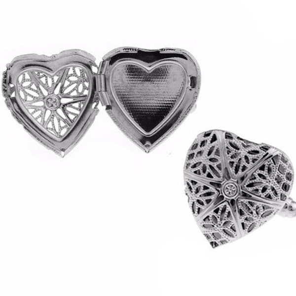 Heart Photo Frame Silver Tone CuffLinks, Best Gift For Dad - Groomsmen Cufflinks - Groomsmen Gifts - Gifts for Him -  Jewelry For Men