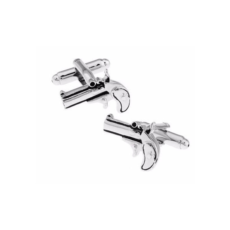 Handgun Silver Tone CuffLinks Groomsmen Cufflinks Groomsmen Gifts Jewelry For Men Best Gift For Dad Gifts for Him