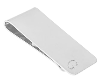 Stainless Steel Money Clip - Personalized Money Clip - Father's Day Gift -  Initial Clip - Grandfather - Groomsmen - Engraved Money Clip