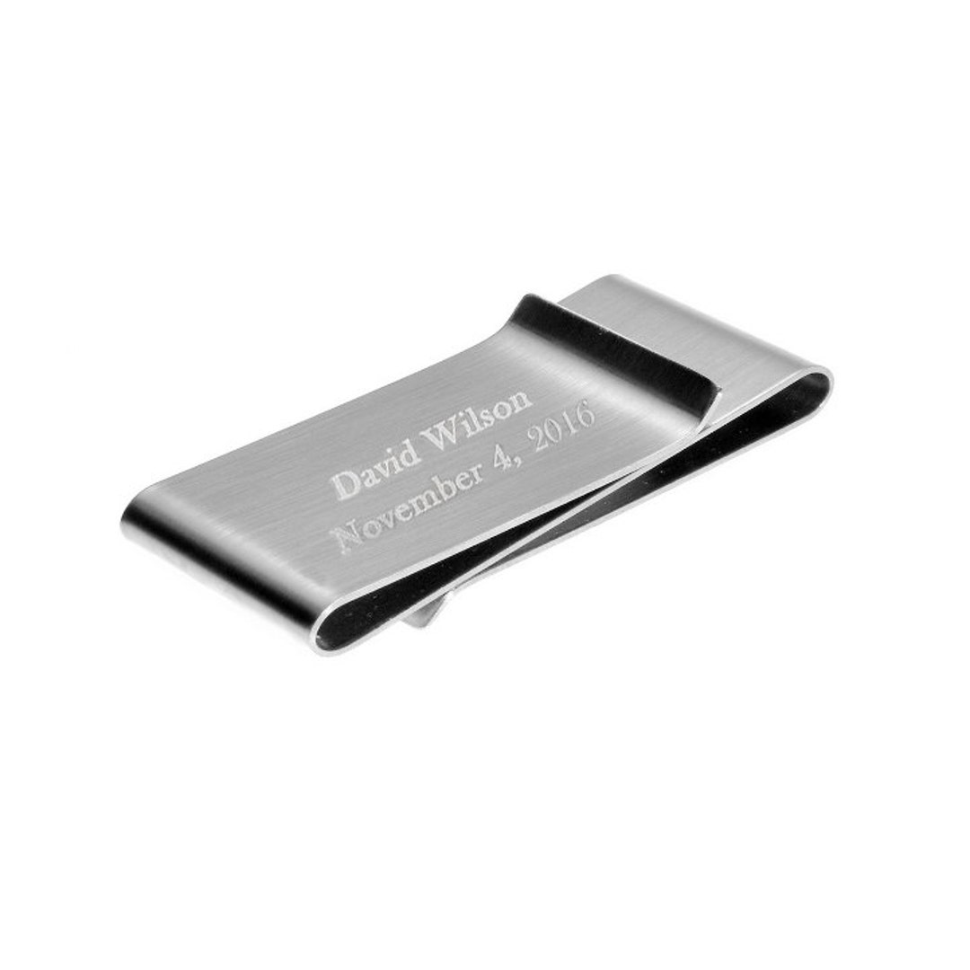 Double Sided Stainless Steel Money Clip Personalized Money Clip Father