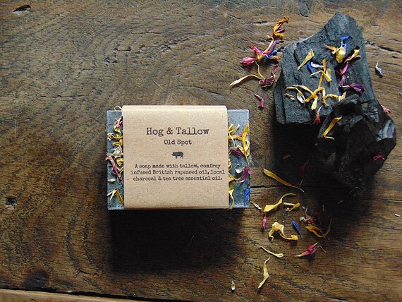 Old Spot - a soap made with local charcoal and scented with tea tree oil