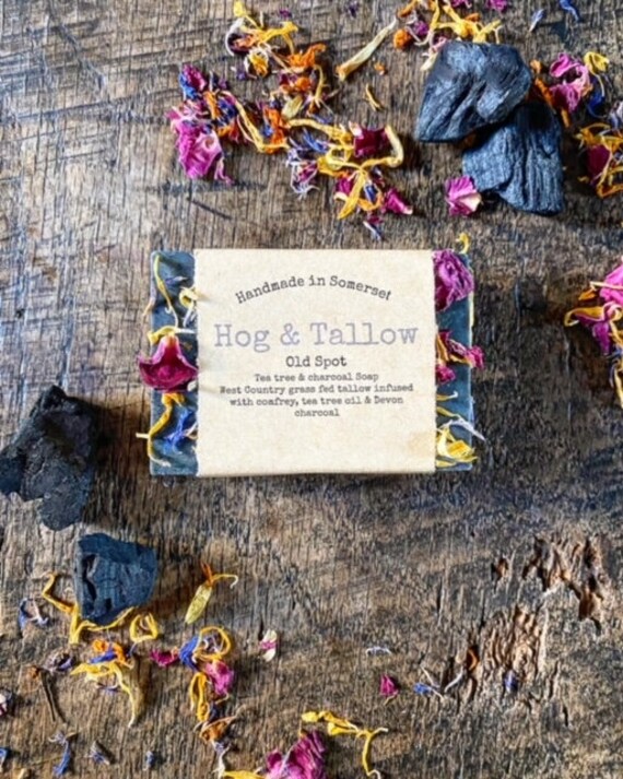 Old Spot - a soap made with local charcoal and scented with tea tree oil