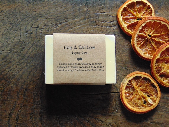 Tipsy Cow - a soap made with cider, sweet orange and clove oil