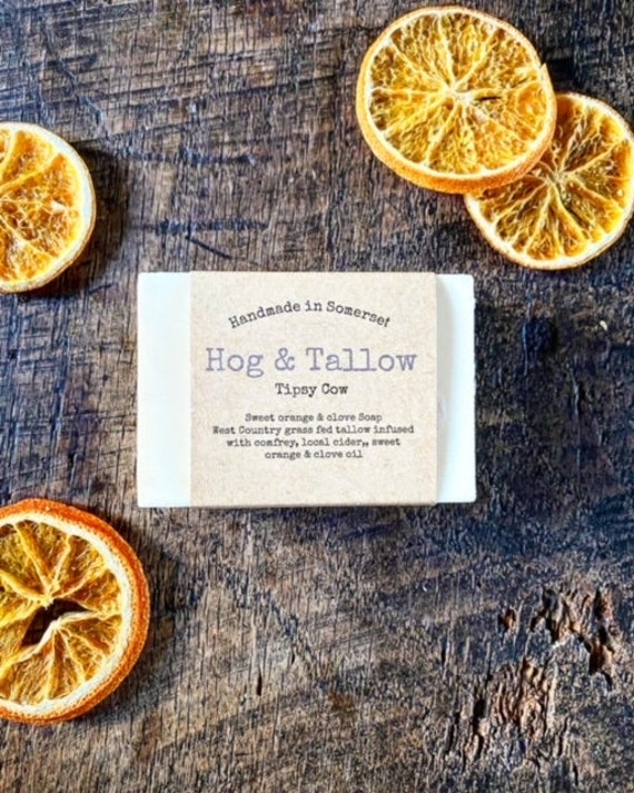 Tipsy Cow - a soap made with cider, sweet orange and clove oil
