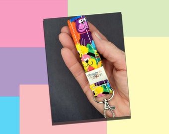 Fabric Keychain Dogs Keychain Key Fob Drinks Keychain Gift keychain birthday keychain flower keychain unicorns popsicles keyfob