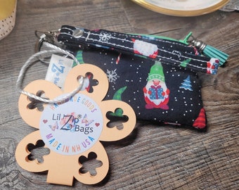 Gnome Christmas Wallet with Wristlet Strap