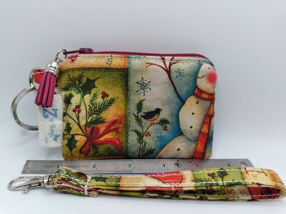 Winter Wonderland Zip Bag INCLUDES Wristlet Strap 