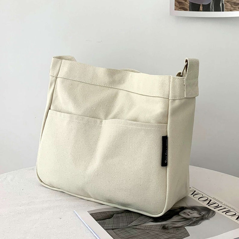 Single Shoulder Messenger Striped Dual-use Large Capacity Canvas Bag