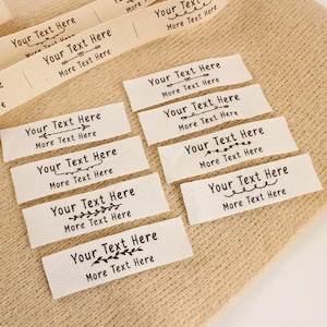 20*70mm Organic Cotton ,Customized Clothing Label, Twill Tags, Branch, Tags for Handmade Items , Sewing Accessories