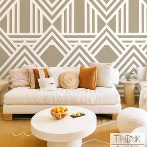 Art Deco Wallpaper Art Deco Wall Art Retro Peel Stick Wallpaper Art Deco Wall Mural Accent Wall Gold and White Retro Living Room Wallpaper