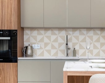 Modern Kitchen Backsplash Neutral Tile Backsplash Ideas Geometric Tile Backsplash Adhesive Tile Backsplash Peel And Stick Tile Backsplash
