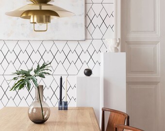 Minimalist Geometric Wallpaper: Modern Farmhouse Peel and Stick