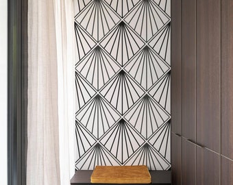Art Deco Peel and Stick Wallpaper, Modern Wall Mural