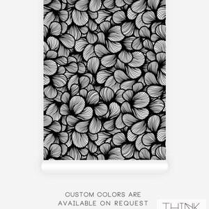 Bold black and white abstract art deco inspired Think Noir wallpaper.