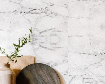 Marble Pattern removable Wallpaper / Self Adhesive / Regular Marble Wallpaper / White Marble Removable Wall Mural