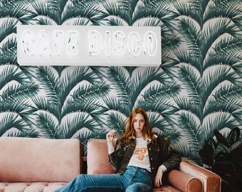 Teen Room Wallpaper Jungle Tropical Wallpaper Green Jungle Wallpaper For Teenager Room Palm Leaf Wallpaper Cool Teen bedroom Wall Mural