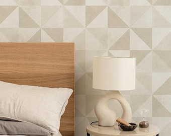 Geometric Limewash Texture Peel and Stick Wallpaper