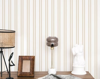 Elegant Scandi Eclectic Stripes Wallpaper / Geometric Removable or Regular Wallpaper / Striped Wallpaper