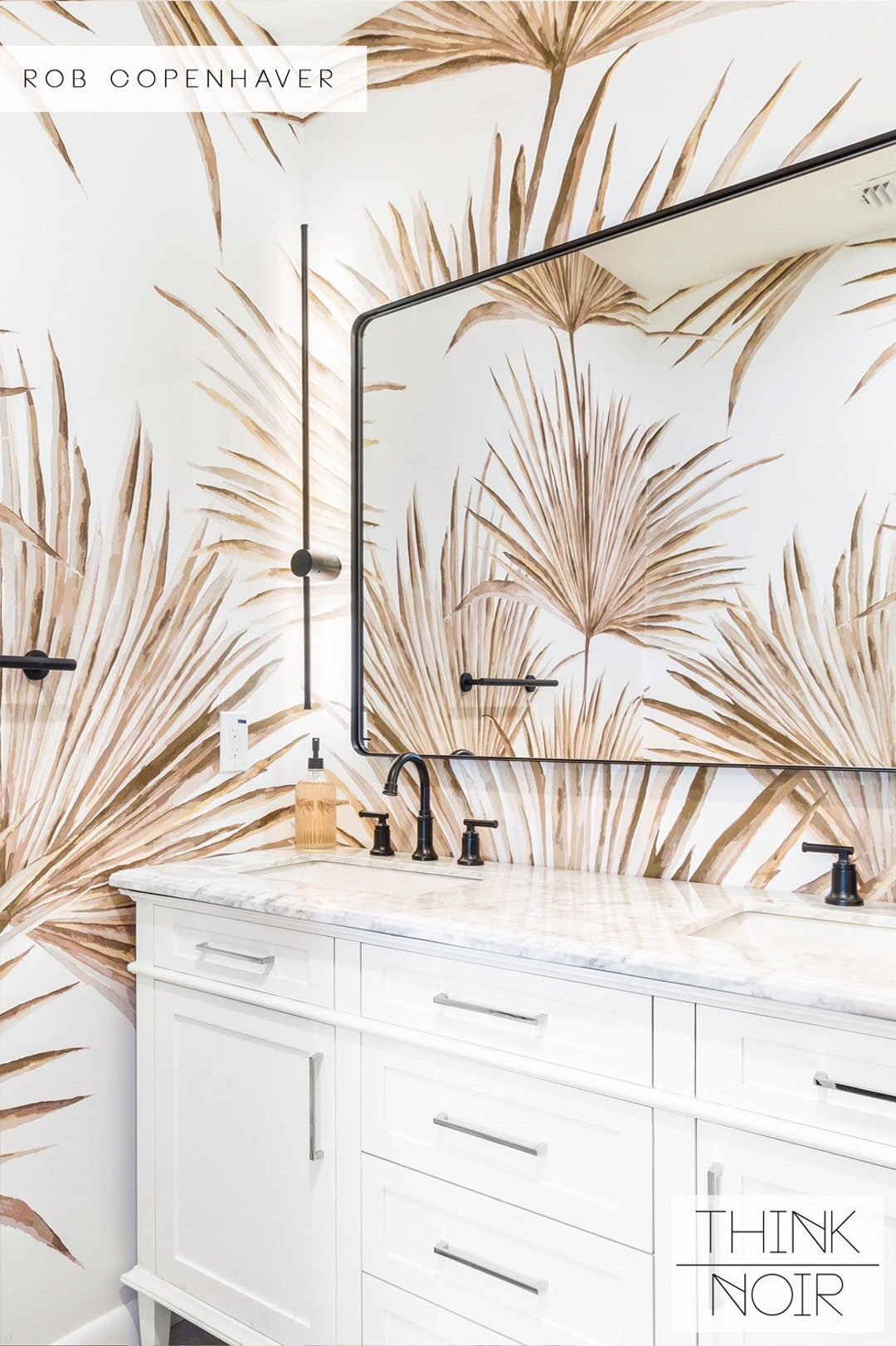 Bohemian Wallpaper for Bathroom Boho Wallpaper Peel and Stick Tropical ...