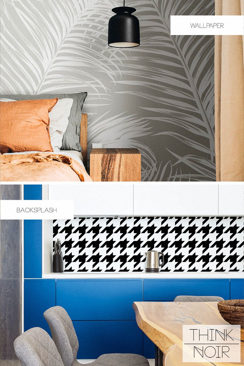 Think Noir renter friendly peel and stick removable wallpaper and backsplash removable wallpaper