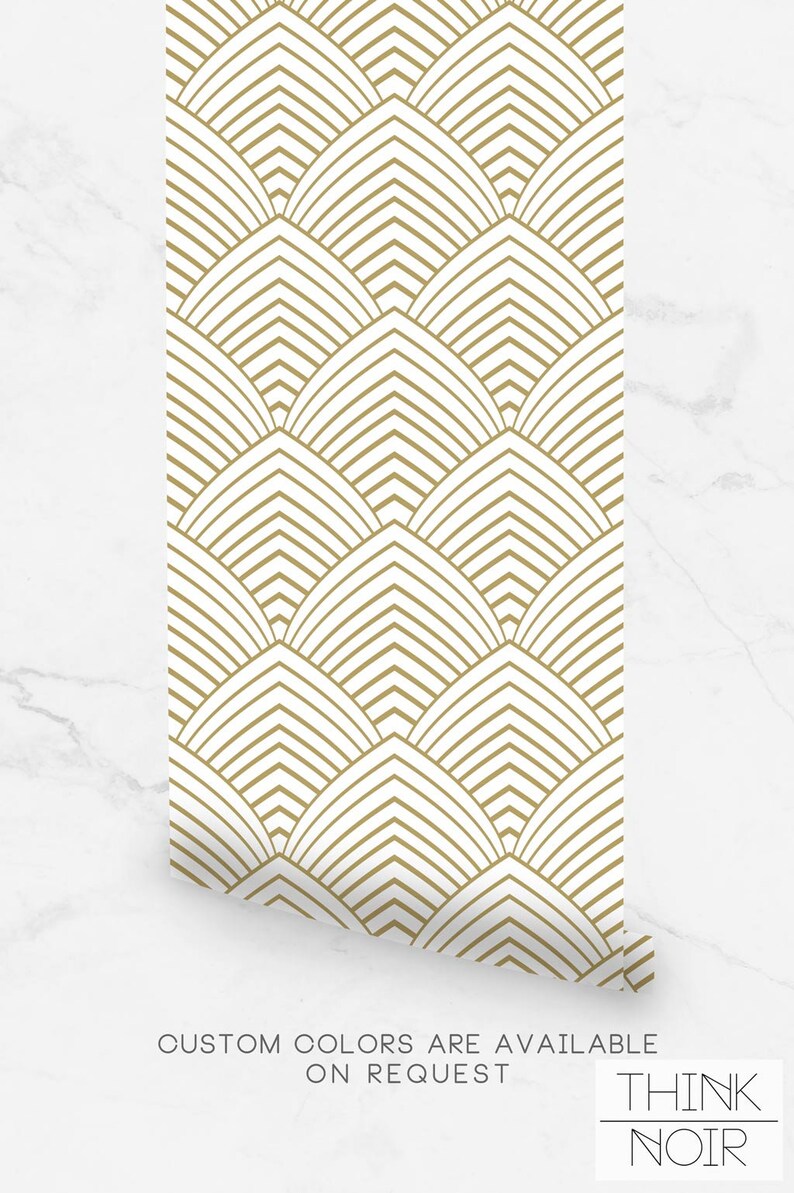 Removable Art Deco Wallpaper / Self Adhesive / Regular Etsy