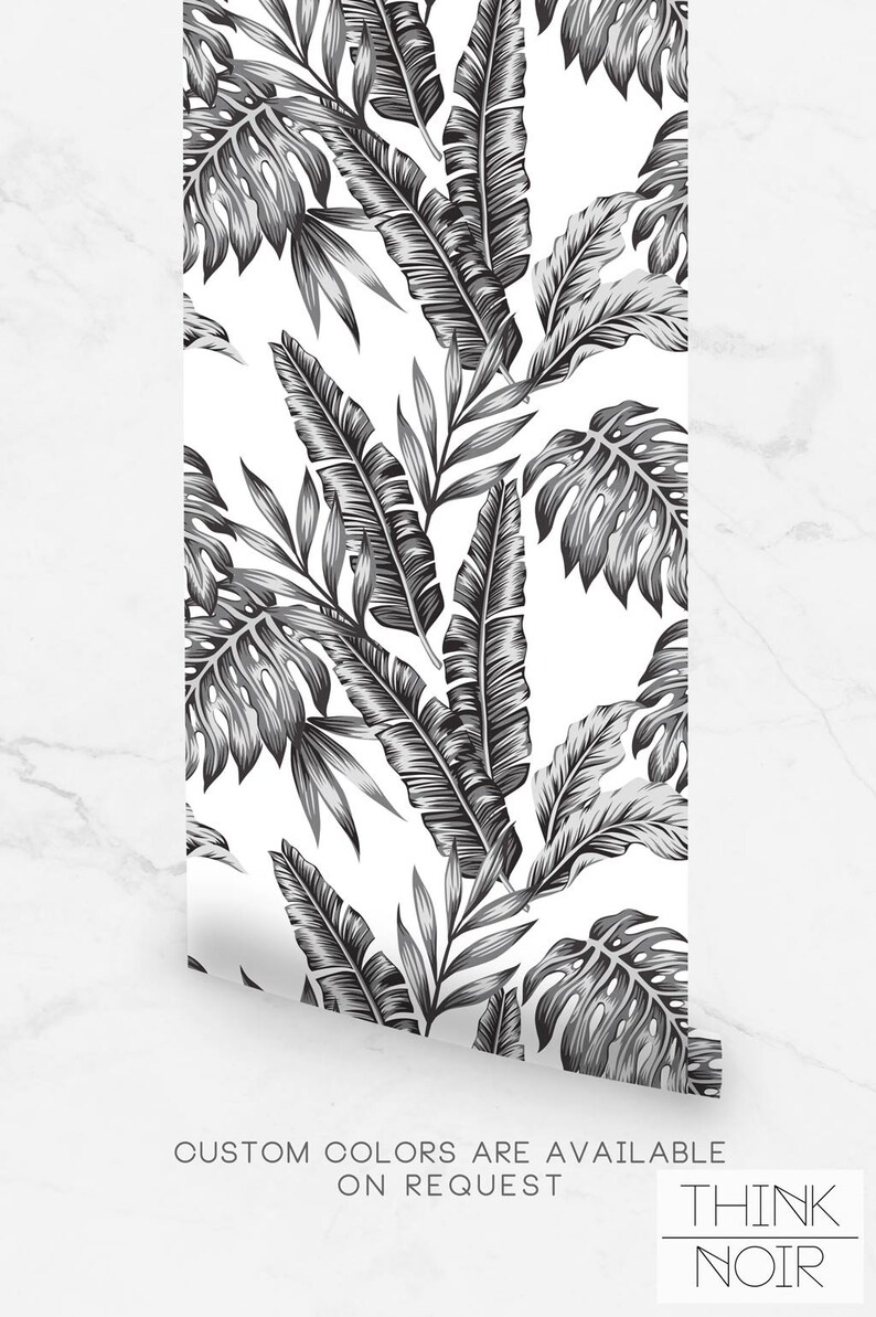 Exotic Palm Leaf Wallpaper / Self Adhesive or Regular Leaf - Etsy