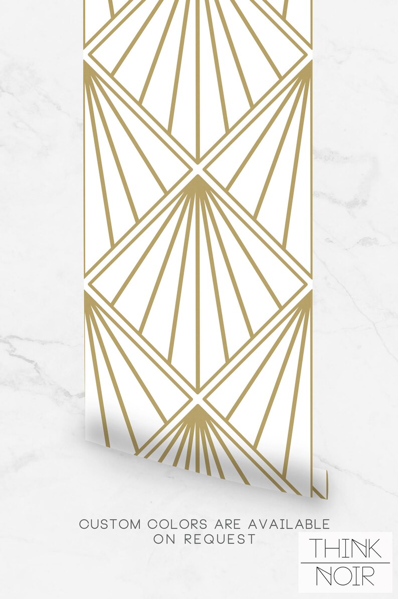 Art Deco Wallpaper Regular or Self Adhesive Removable Etsy Canada