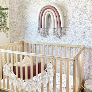 Floral Nursery Wallpaper Pink Baby Girl Wallpaper Peel And Stick Nursery Wallpaper Peony Flower Girls Bedroom Wallpaper Kids Room Wallpaper