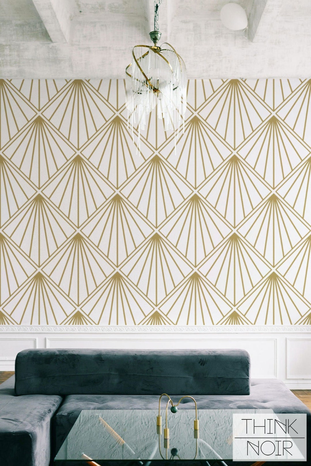 Art Deco Wallpaper, Regular or Self Adhesive Removable Wallpaper